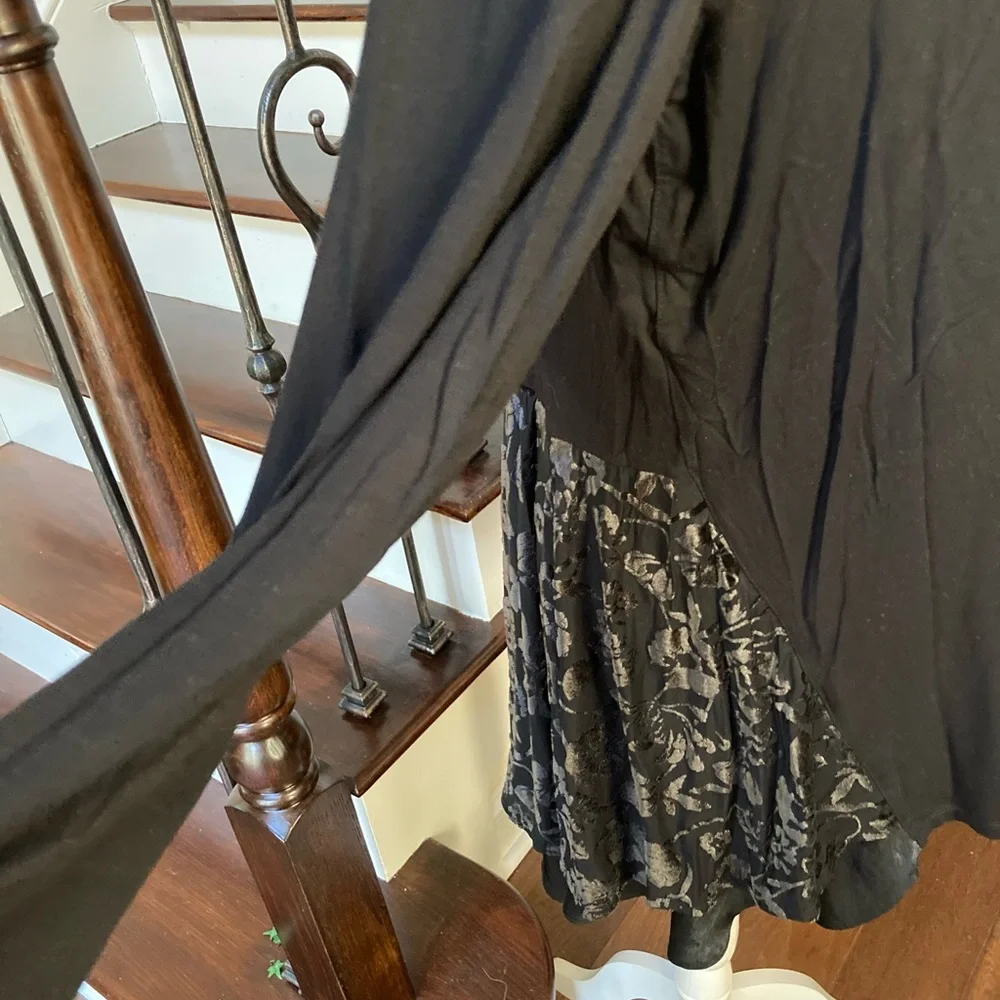 Logo black tunic with crushed velvet - Picture 5 of 7